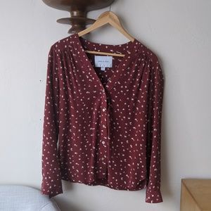 Amour Vert Kaya Silk Blouse in Napa Ditsy Size S